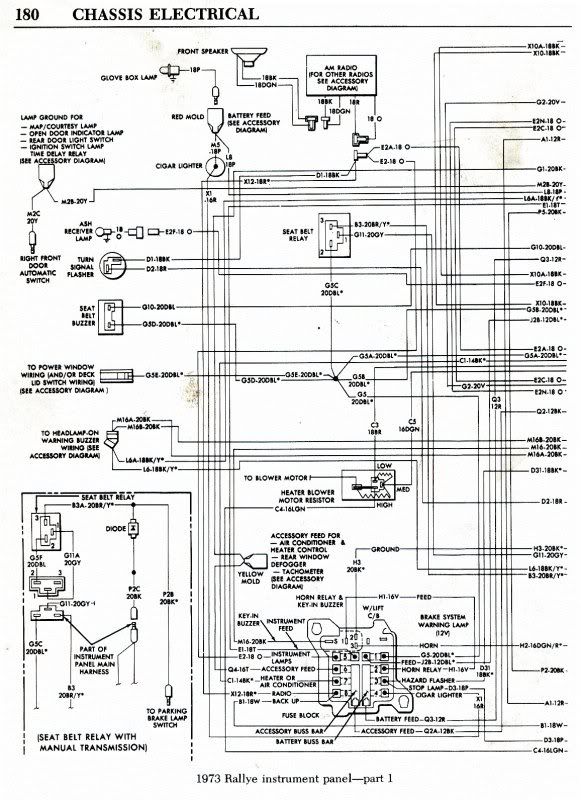 Need 1973 Duster wiring diagrams please! | Moparts Question and Answer